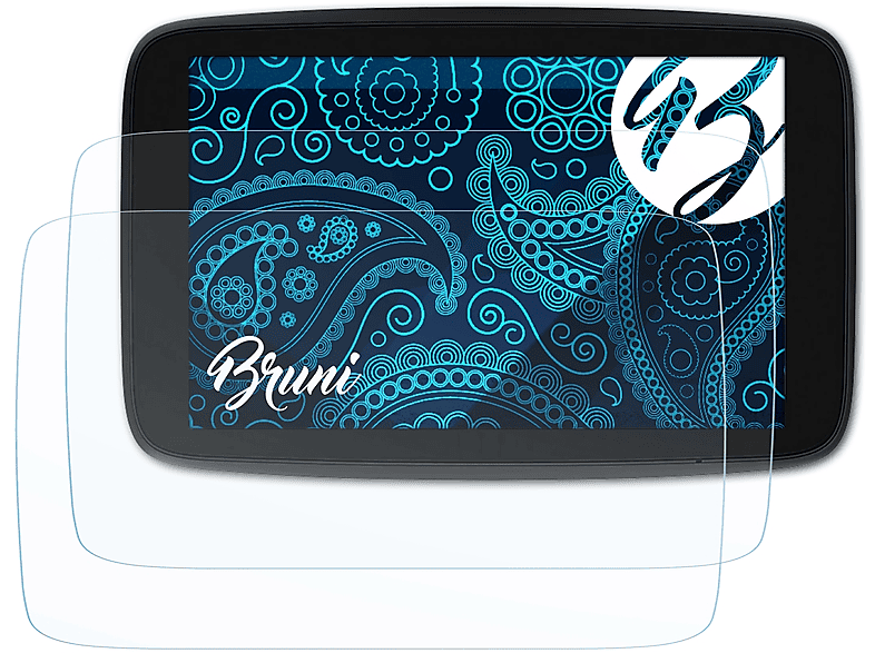 BRUNI 2x Basics-Clear Schutzfolie(für TomTom GO Discover 7 inch)