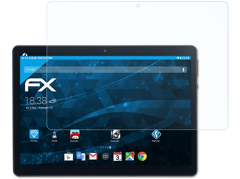 ATFOLIX 2x FX-Clear Displayschutz(für Acepad A12G)