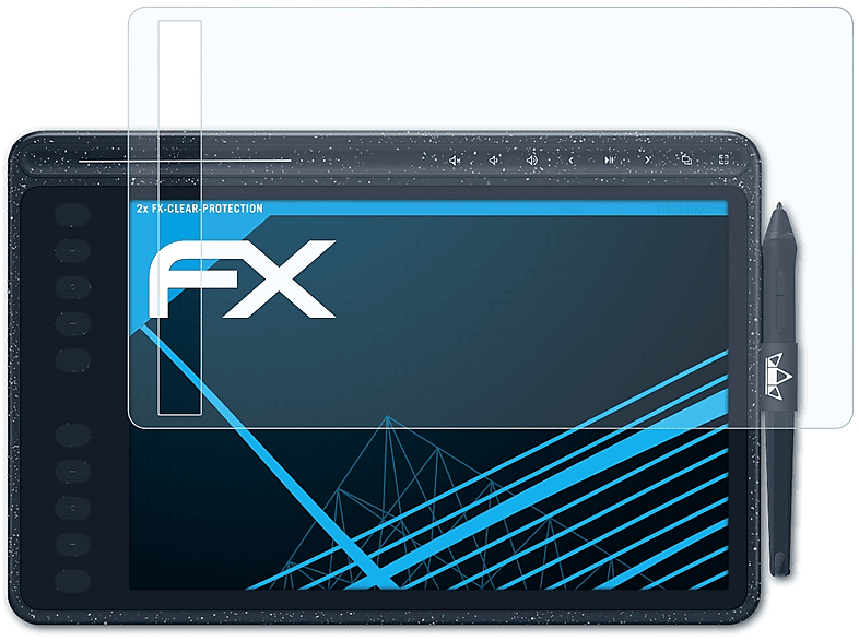 ATFOLIX 2x FX-Clear Displayschutz(für Huion HS611)