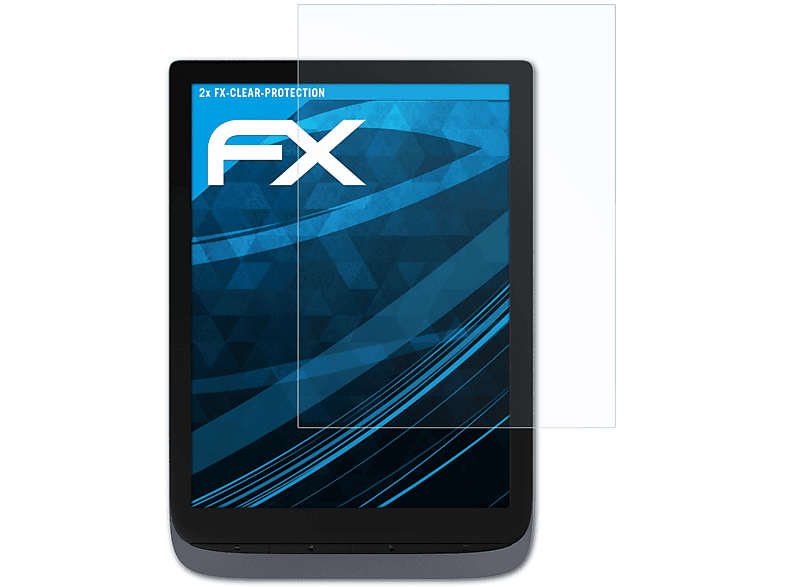ATFOLIX 2x FX-Clear Displayschutz(für PocketBook InkPad 3 Pro) | Tabletschutzfolien