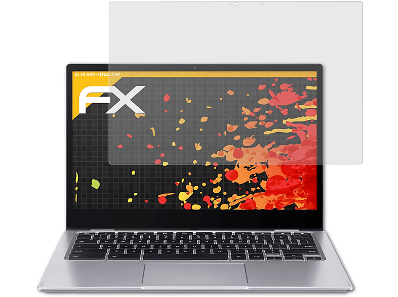 ATFOLIX 2x FX-Antireflex Displayschutz(für Acer Chromebook Spin 513)