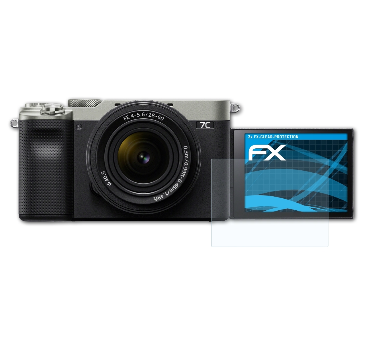 ATFOLIX 3x Sony a7C) Alpha FX-Clear Displayschutz(für