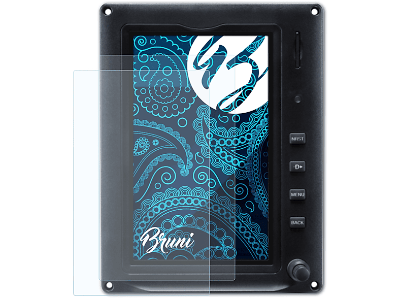 BRUNI 2x Basics-Clear Schutzfolie(für Garmin G3X Touch (7 Inch))