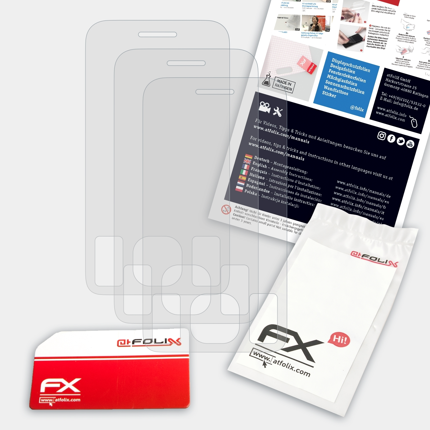 ATFOLIX 3x FX-Antireflex Displayschutz(für Nokia 4G) 6300