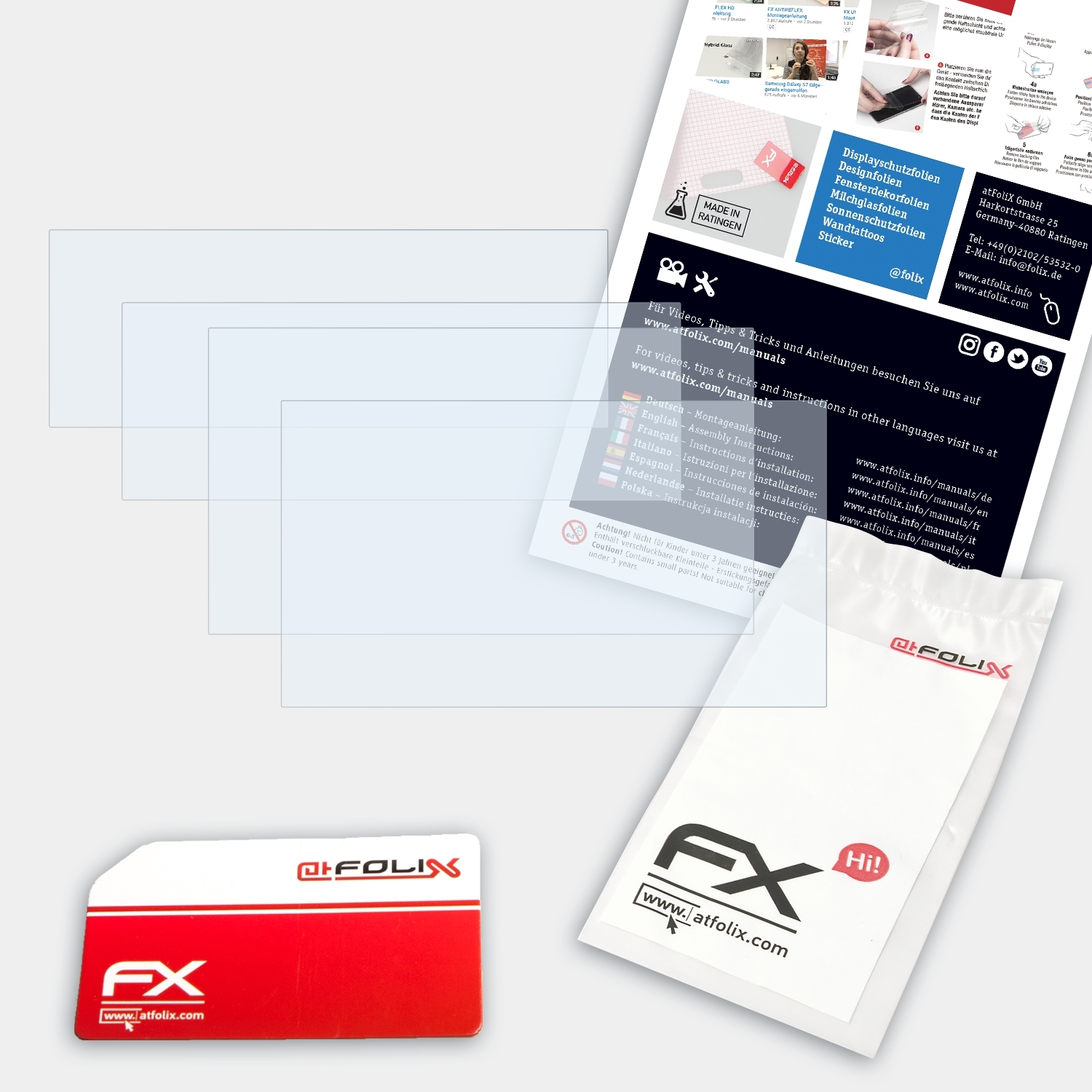 ATFOLIX 2x FX-Clear Displayschutz(für Asus 15) ROG Duo Zephyrus