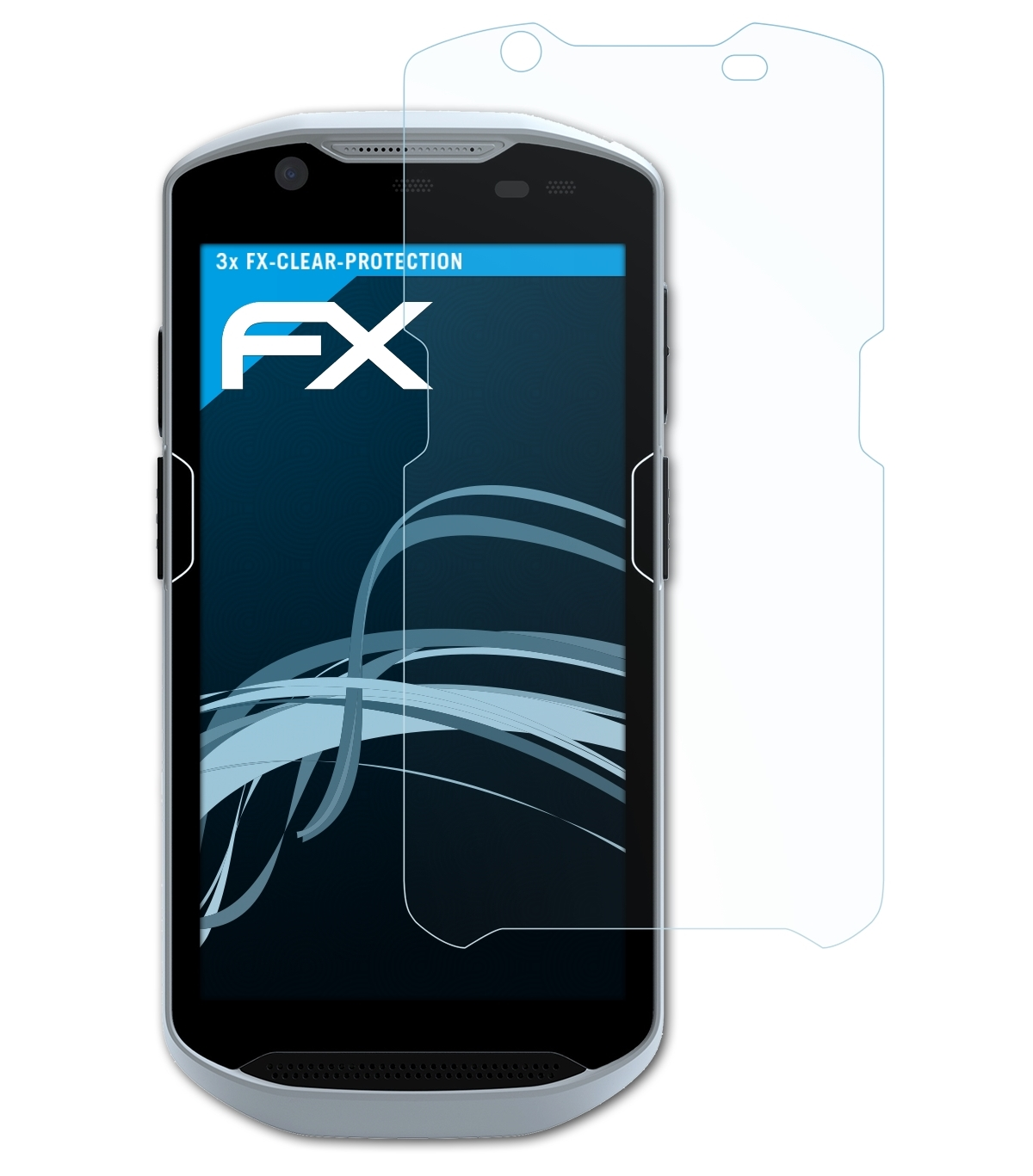 ATFOLIX 3x FX-Clear Displayschutz(für Zebra TC57)