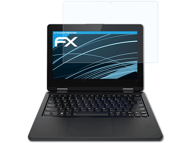 ATFOLIX 2x FX-Clear Displayschutz(für Lenovo ThinkPad 11e Yoga (Gen 6))