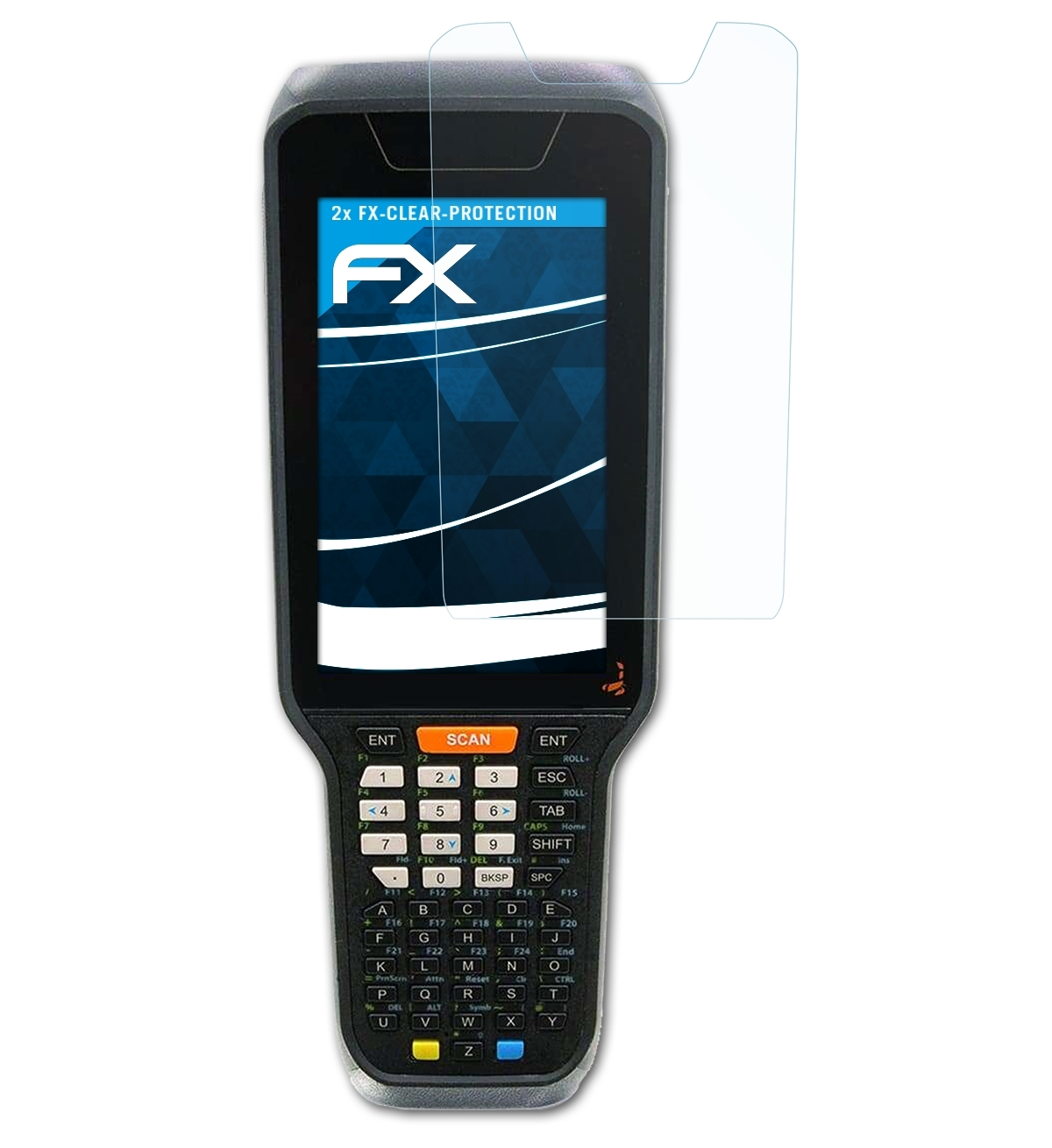 ATFOLIX 2x FX-Clear X5) Datalogic Skorpio Displayschutz(für