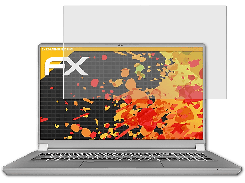 ATFOLIX 2x FX-Antireflex Displayschutz(für MSI Creator 17)