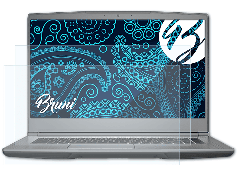 BRUNI 2x Workstation) WF65 Schutzfolie(für Mobile Basics-Clear MSI