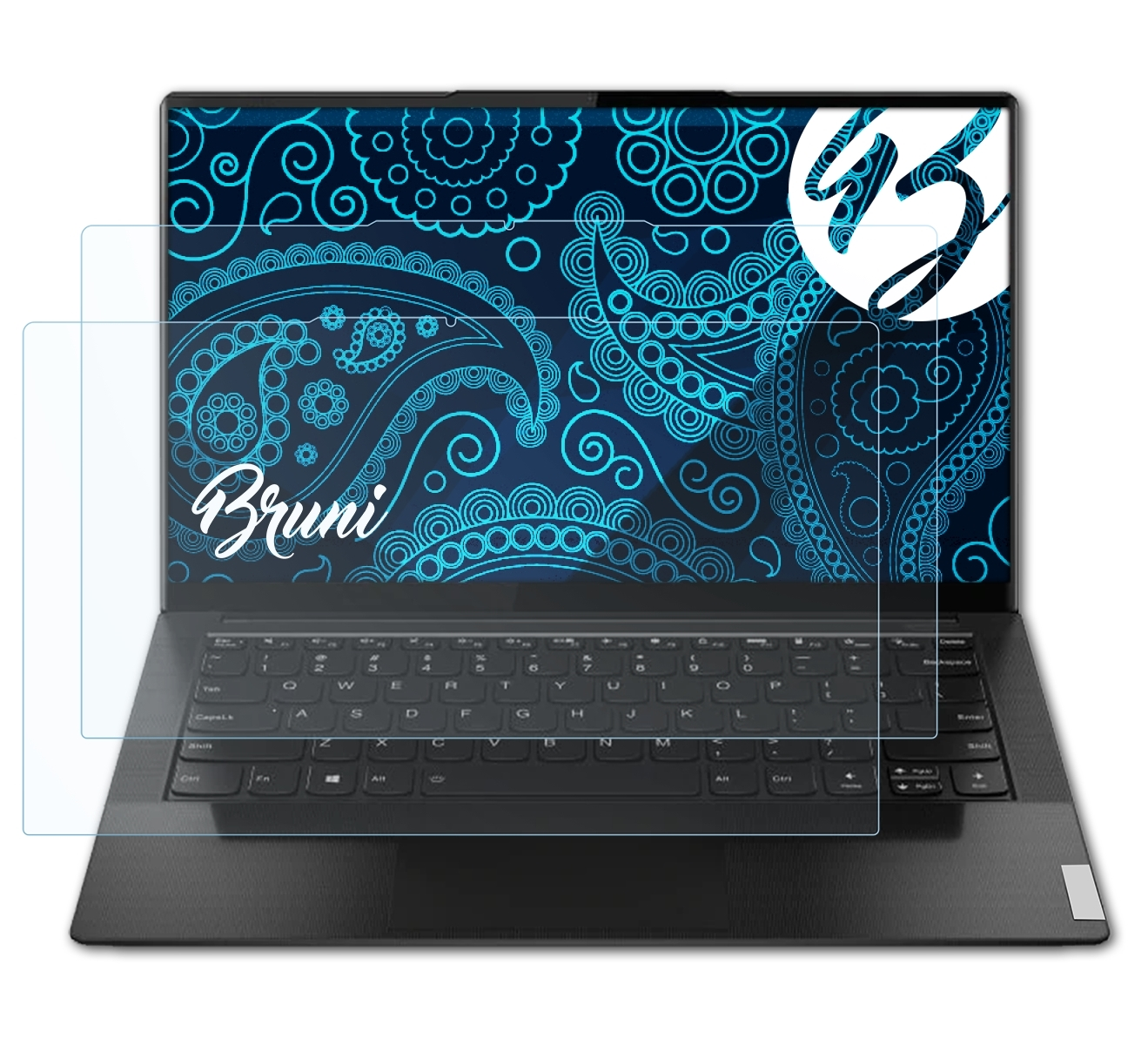 BRUNI 2x Basics-Clear Lenovo Schutzfolie(für inch)) Yoga Slim 9i (14
