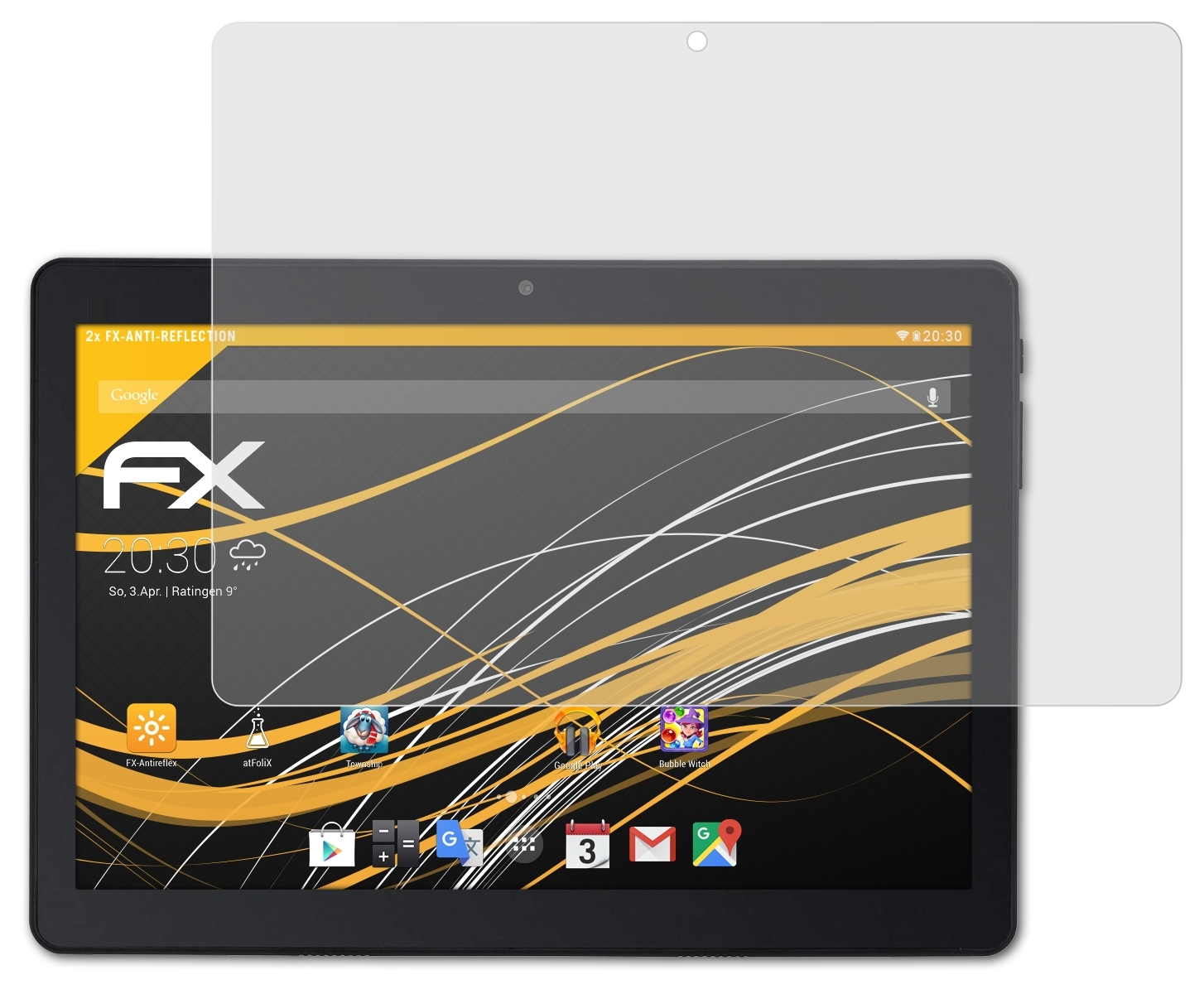 ATFOLIX 2x FX-Antireflex Displayschutz(für Acepad (V2021)) A140