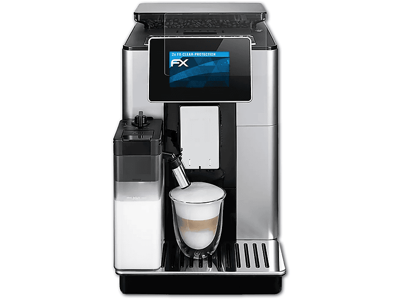 ATFOLIX 2x FX-Clear Displayschutz(für DeLonghi PrimaDonna Soul (ECAM610.55.SB))