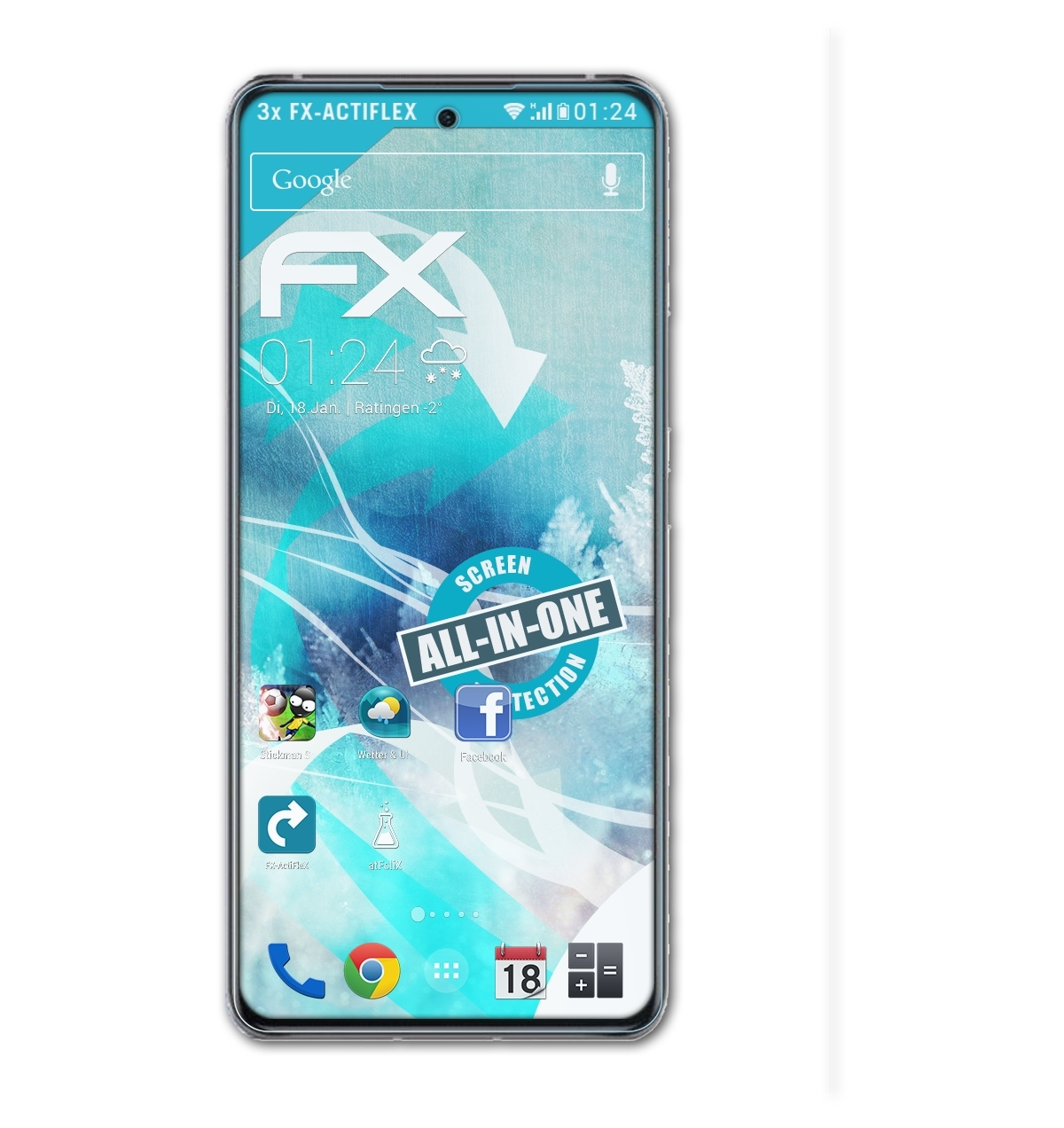 ATFOLIX 3x ZTE Displayschutz(für Pro) Axon 30 FX-ActiFleX