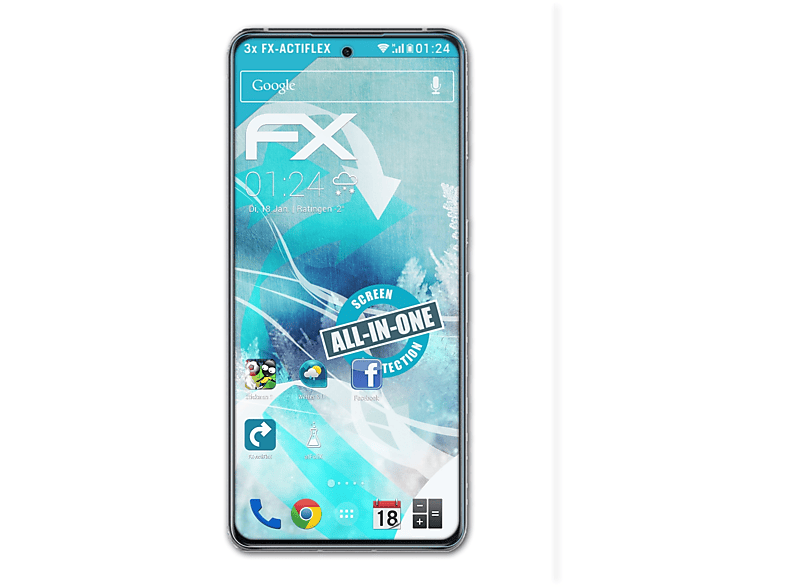 ATFOLIX 3x ZTE Displayschutz(für Pro) Axon 30 FX-ActiFleX