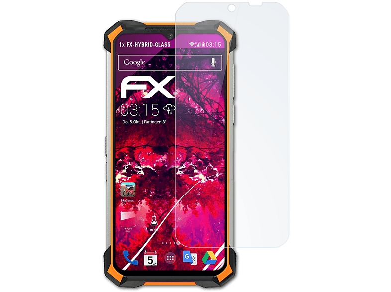 ATFOLIX FX-Hybrid-Glass Schutzglas(für Doogee S88 Plus)