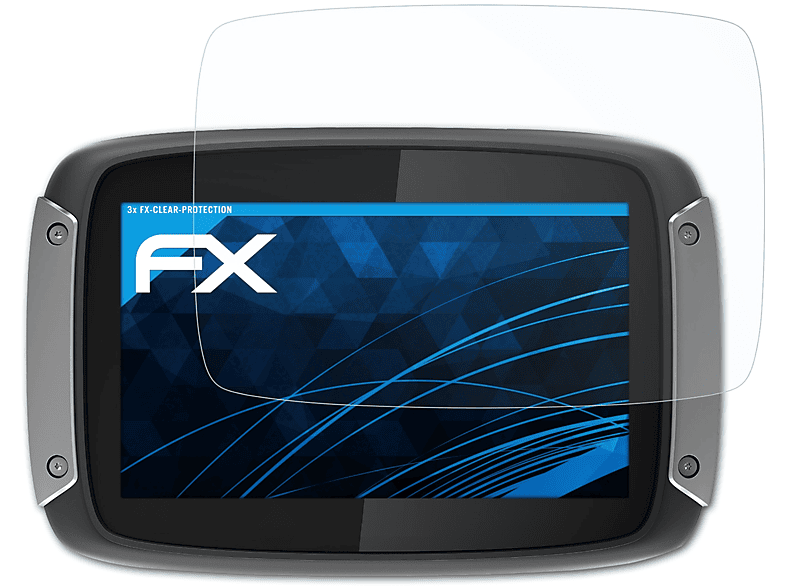 ATFOLIX 3x FX-Clear Displayschutz(für TomTom Rider 40 / 400 / 410)
