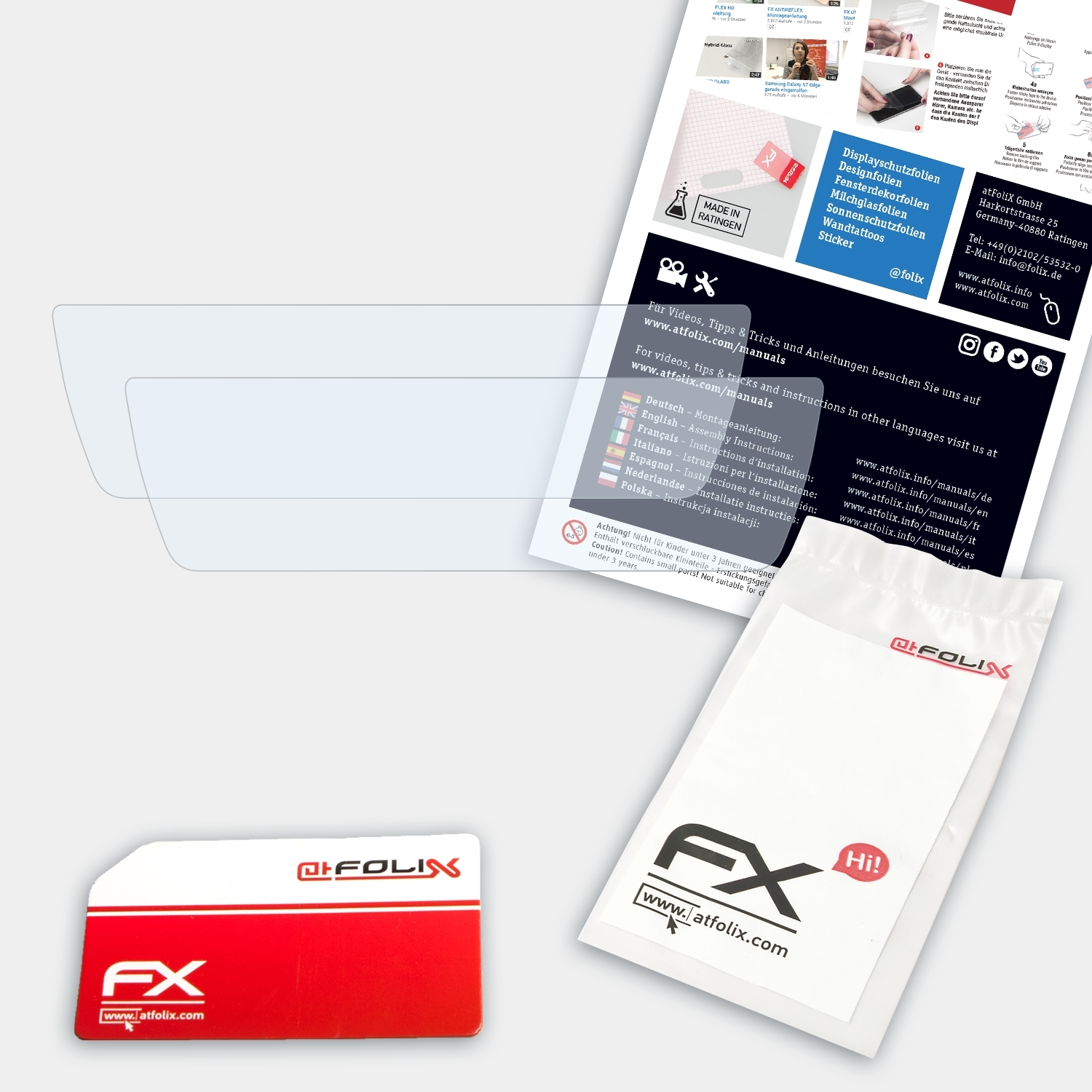 ATFOLIX 2x FX-Clear Displayschutz(für DeLonghi PrimaDonna Elite Experience (ECAM650.85.MS))