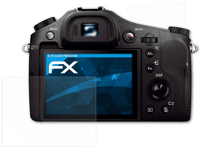 II) Displayschutz(für ATFOLIX Sony DSC-RX10 3x FX-Clear