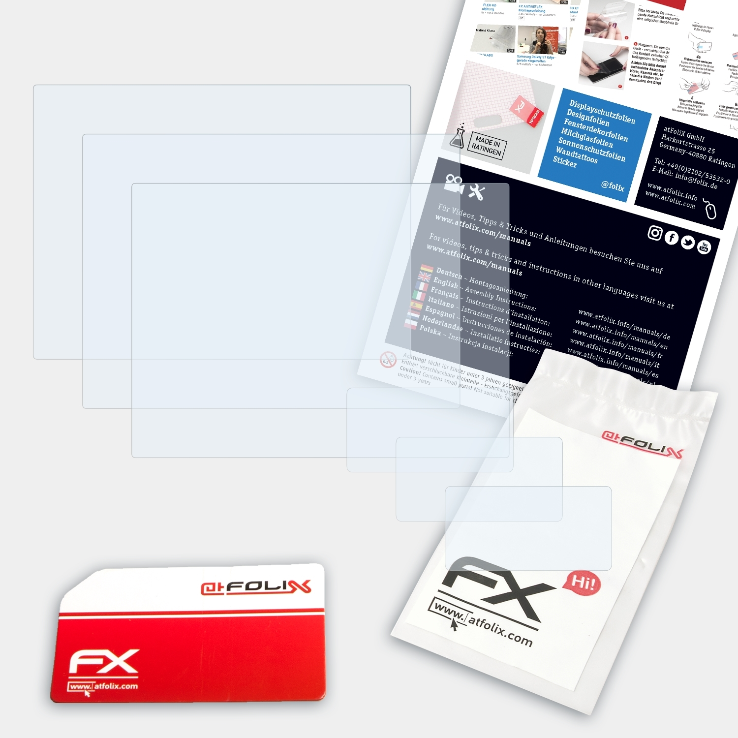 Sony II) 3x Displayschutz(für FX-Clear ATFOLIX DSC-RX10