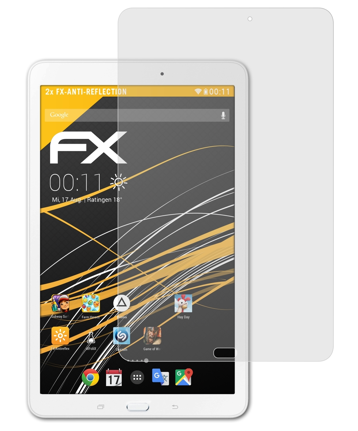 Galaxy E ATFOLIX 9.6) FX-Antireflex Displayschutz(für Samsung Tab 2x