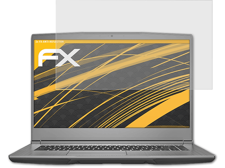 ATFOLIX 2x FX-Antireflex Displayschutz(für MSI Workstation) WF65 Mobile