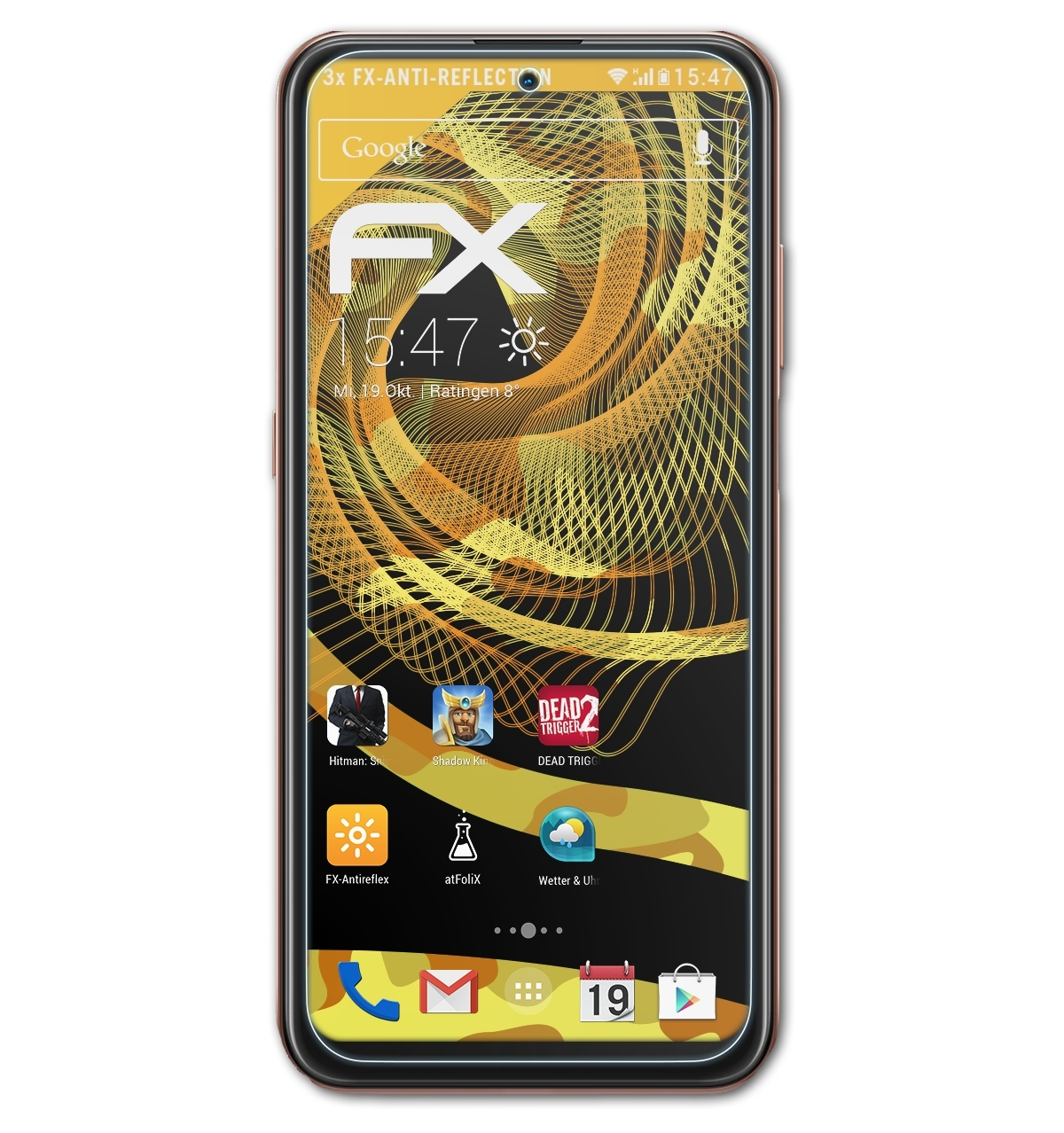 3x FX-Antireflex ATFOLIX Nokia Displayschutz(für X20)