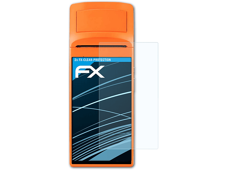 ATFOLIX 2x FX-Clear Displayschutz(für Sunmi V1S)
