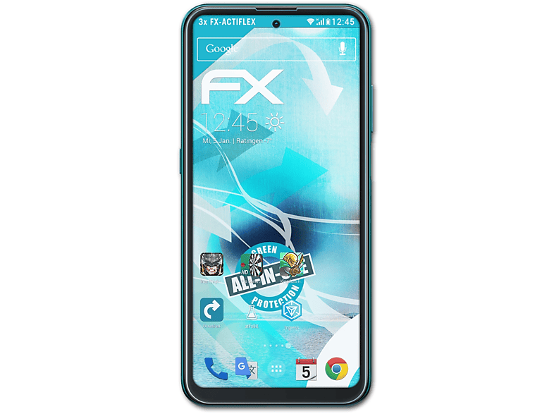 ATFOLIX 3x FX-ActiFleX Displayschutz(für Nokia X10) | Displayschutzfolien & Gläser
