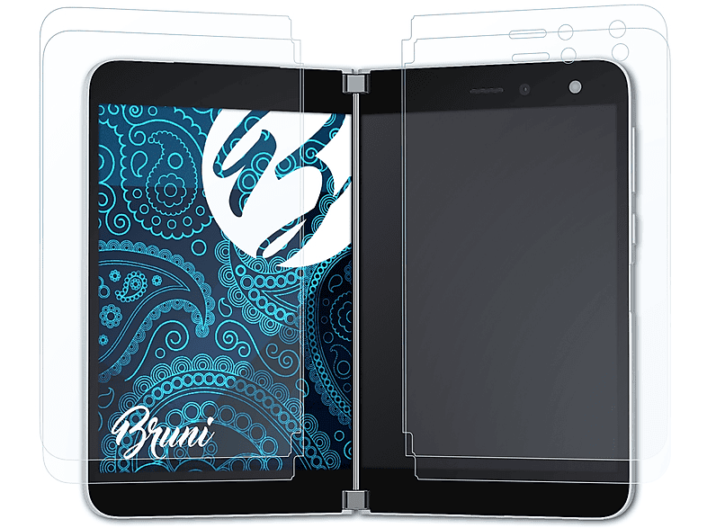 BRUNI 2x Basics-Clear Schutzfolie(für Microsoft Surface Duo)