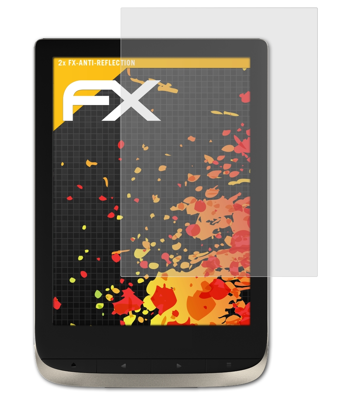 ATFOLIX 2x FX-Antireflex Displayschutz(für Moon Color PocketBook Silver)