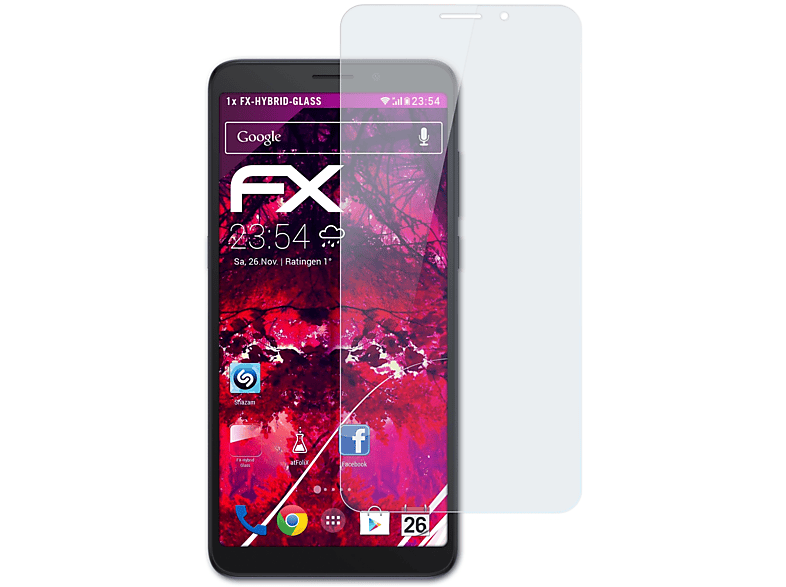 ATFOLIX FX-Hybrid-Glass Schutzglas(für Alcatel Lumos)