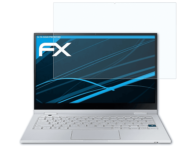 ATFOLIX 2x FX-Clear Displayschutz(für Samsung Book Flex2 5G i7)