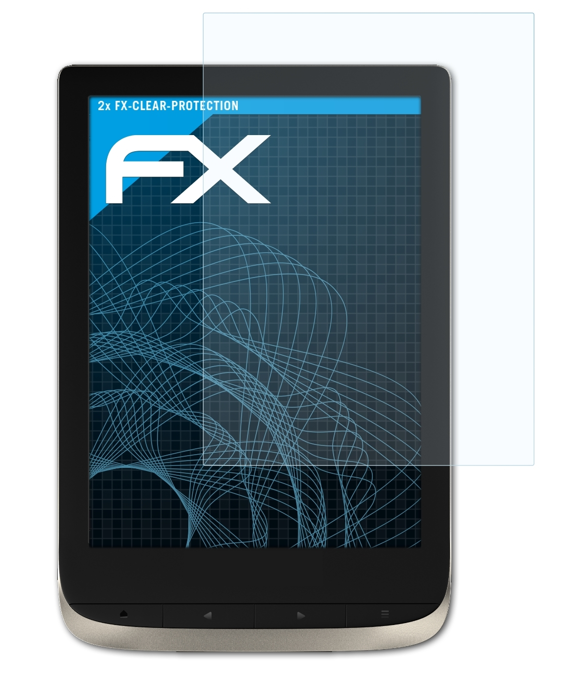 ATFOLIX 2x FX-Clear Displayschutz(für PocketBook Silver) Color Moon