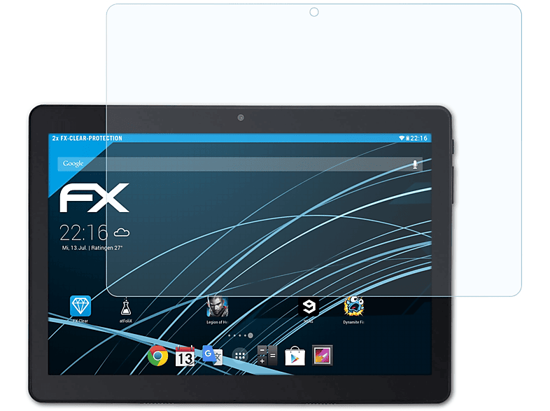 ATFOLIX 2x FX-Clear Displayschutz(für (V2021)) Acepad A140