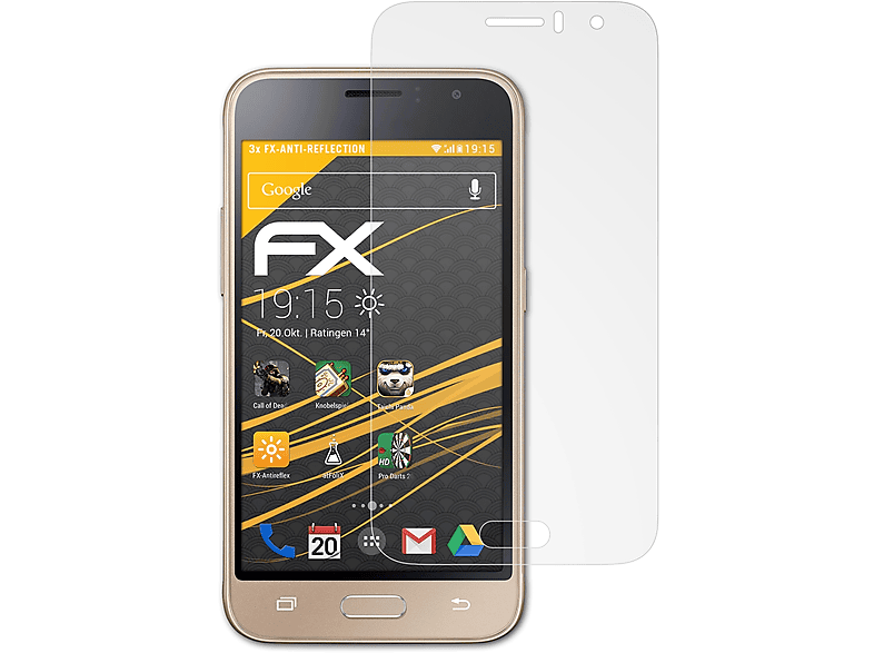 Galaxy FX-Antireflex ATFOLIX (2016)) Displayschutz(für 3x Samsung J1