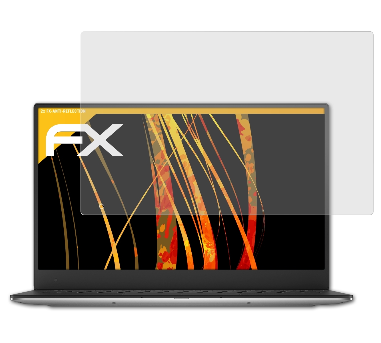 ATFOLIX 2x FX-Antireflex Displayschutz(für Dell 2015)) XPS (9343 QHD+, Version 13 Ultrabook