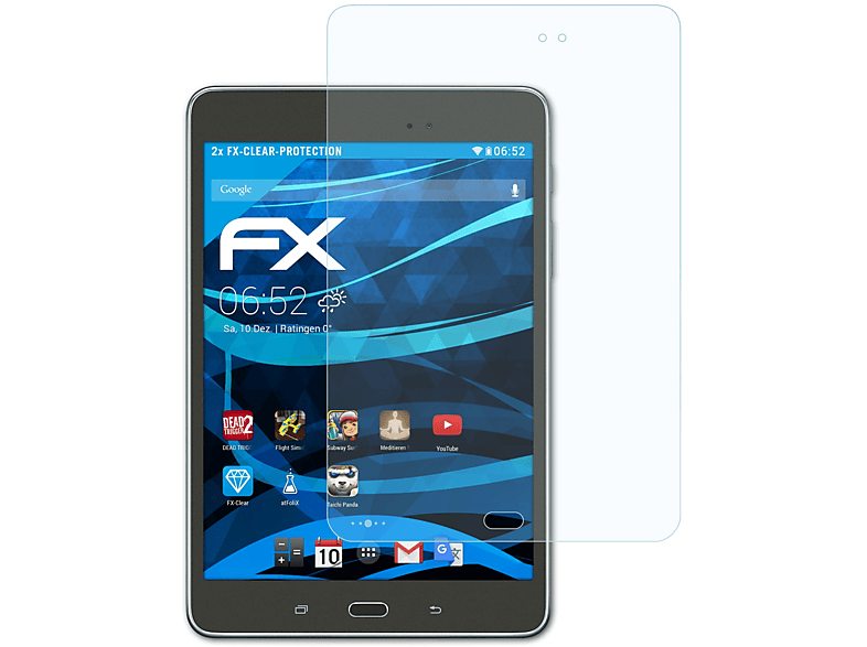ATFOLIX 2x FX-Clear Displayschutz(für Samsung Galaxy Tab A 8.0) | Tabletschutzfolien
