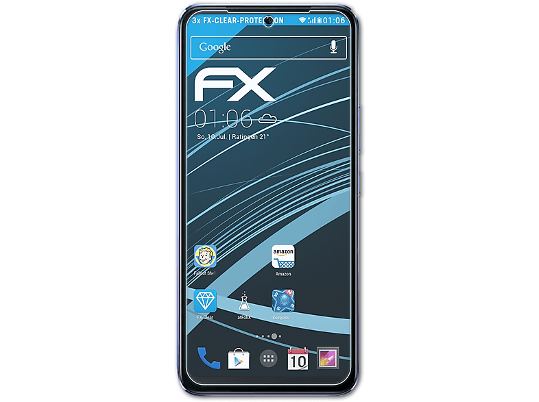 ATFOLIX 3x Vivo Displayschutz(für FX-Clear V21)