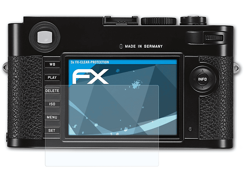 (Typ FX-Clear 262)) 3x Leica M ATFOLIX Displayschutz(für