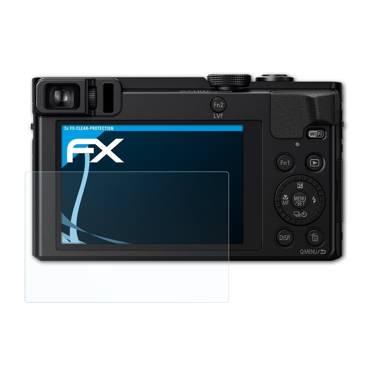 3x Panasonic ATFOLIX FX-Clear Displayschutz(für DMC-ZS50) Lumix