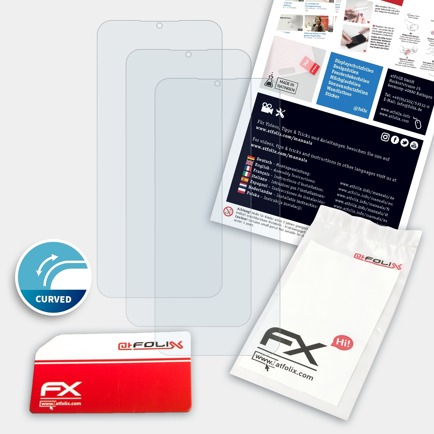 ATFOLIX 3x FX-ActiFleX Realme 30A) Displayschutz(für Narzo