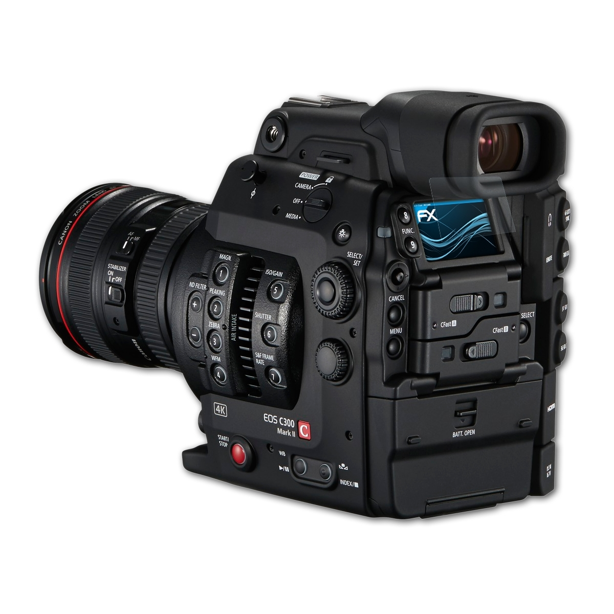 3x Mark FX-Clear EOS Canon ATFOLIX C300 Displayschutz(für II)