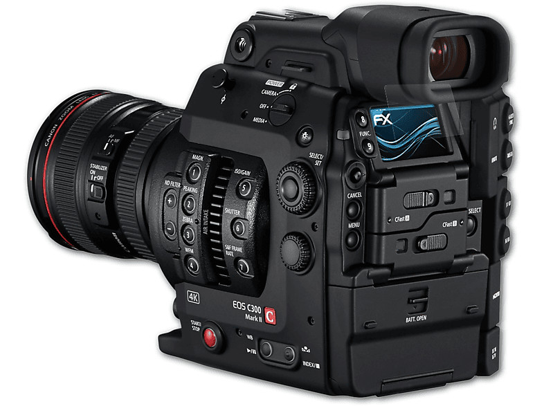 ATFOLIX 3x FX-Clear Displayschutz(für Canon EOS C300 Mark II)