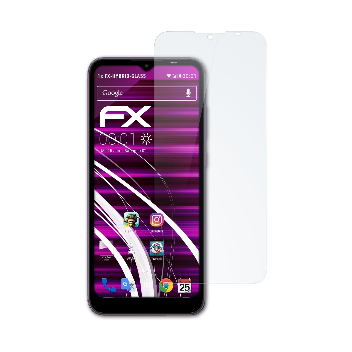 Nokia FX-Hybrid-Glass ATFOLIX Schutzglas(für C10)