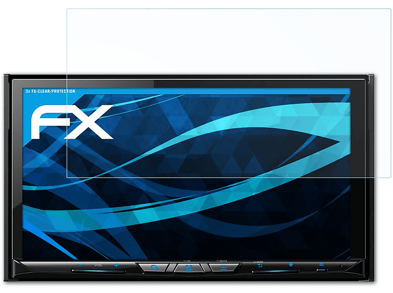 ATFOLIX 3x FX-Clear Displayschutz(für Pioneer Avic-Z830DAB)