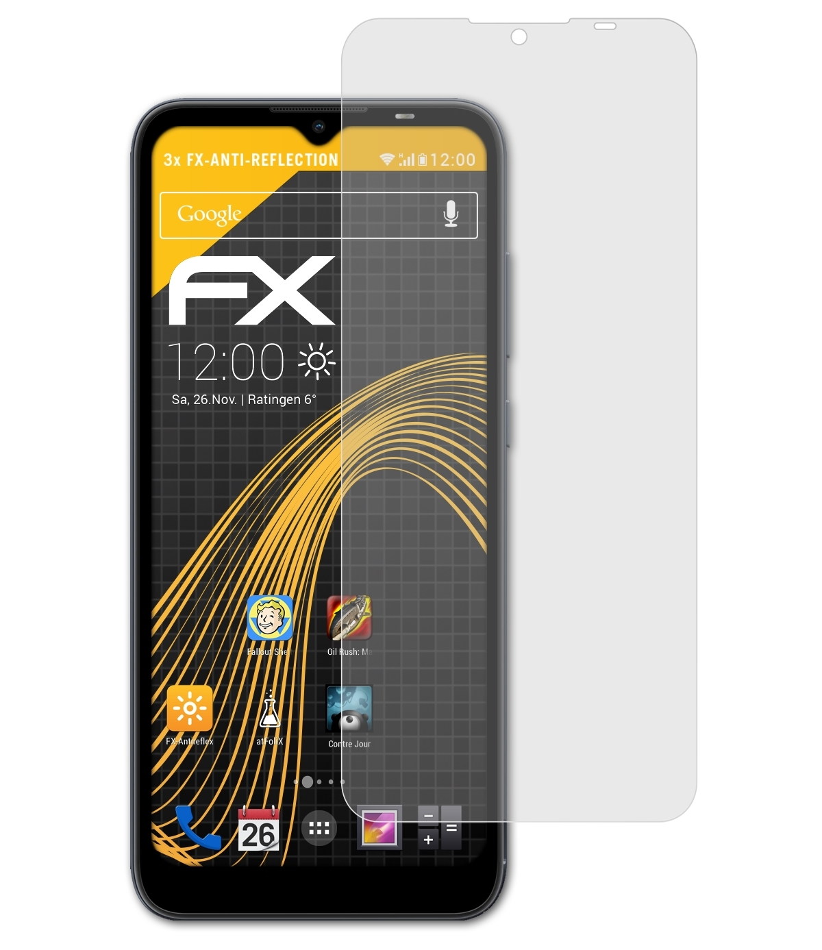 Nokia Displayschutz(für 3x ATFOLIX FX-Antireflex C20)