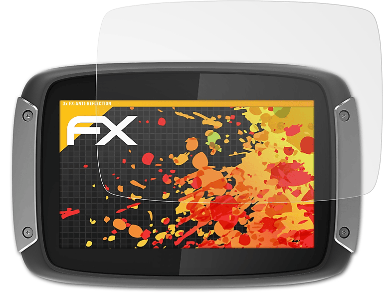ATFOLIX 3x FX-Antireflex Displayschutz(für TomTom Rider 40 / 400 / 410) | Navi-Taschen & -Schutzfolien