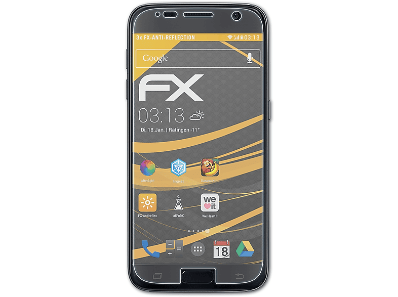 S7) Displayschutz(für Samsung Galaxy 3x ATFOLIX FX-Antireflex
