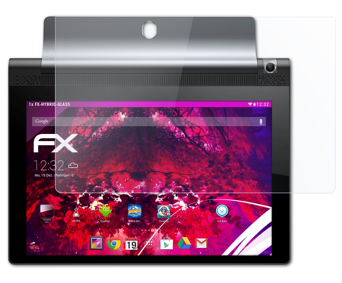 ATFOLIX FX-Hybrid-Glass Schutzglas(für Lenovo Yoga Tab 10) 3